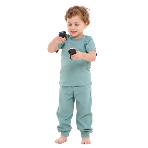 Boys summer pajama set Stone Blue t-shirt + Pants